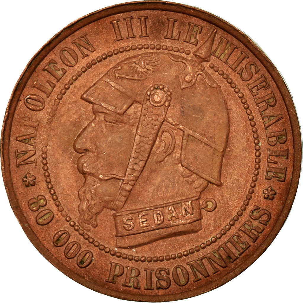 Monnaie, France, 5 Centimes, 1871, Satirique, SUP, Bronze