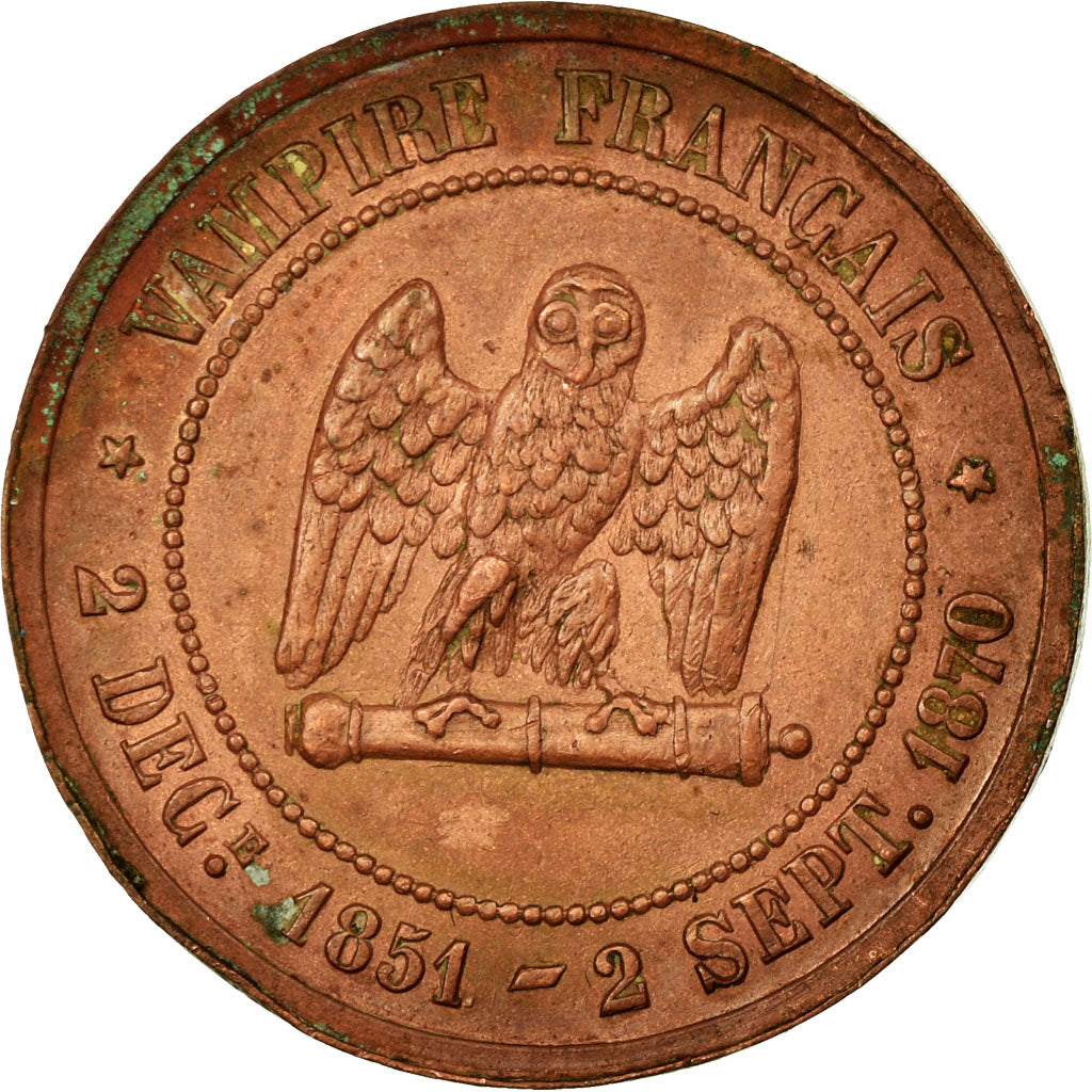 Monnaie, France, 5 Centimes, 1871, Satirique, SUP, Bronze