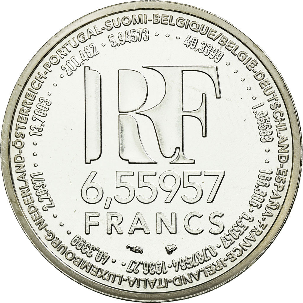 Coin, France, 6.55957 Francs, 1999, MS(63), Silver, KM:1258