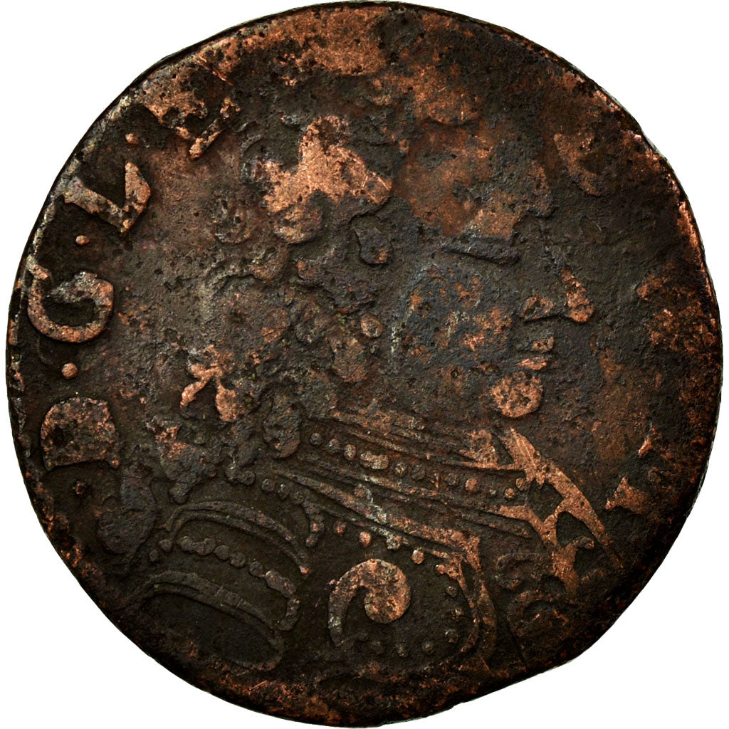 Monnaie, France, Liard de Montbéliard, 1715, Montbéliard, TB, Cuivre