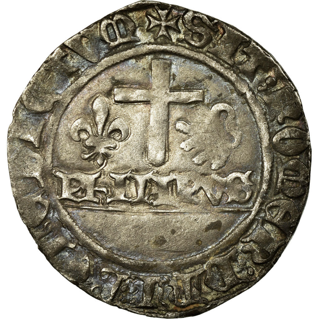 Münze, Frankreich, Bourgogne, Philippe le Bon, Grand blanc aux écus, Chaussin