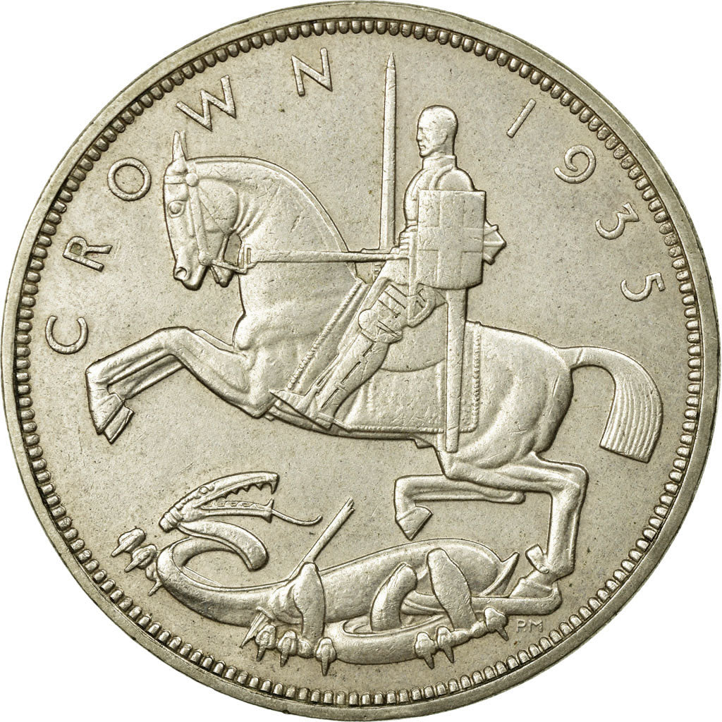 Moneta, Gran Bretagna, George V, Crown, 1935, SPL-, Argento, KM:842