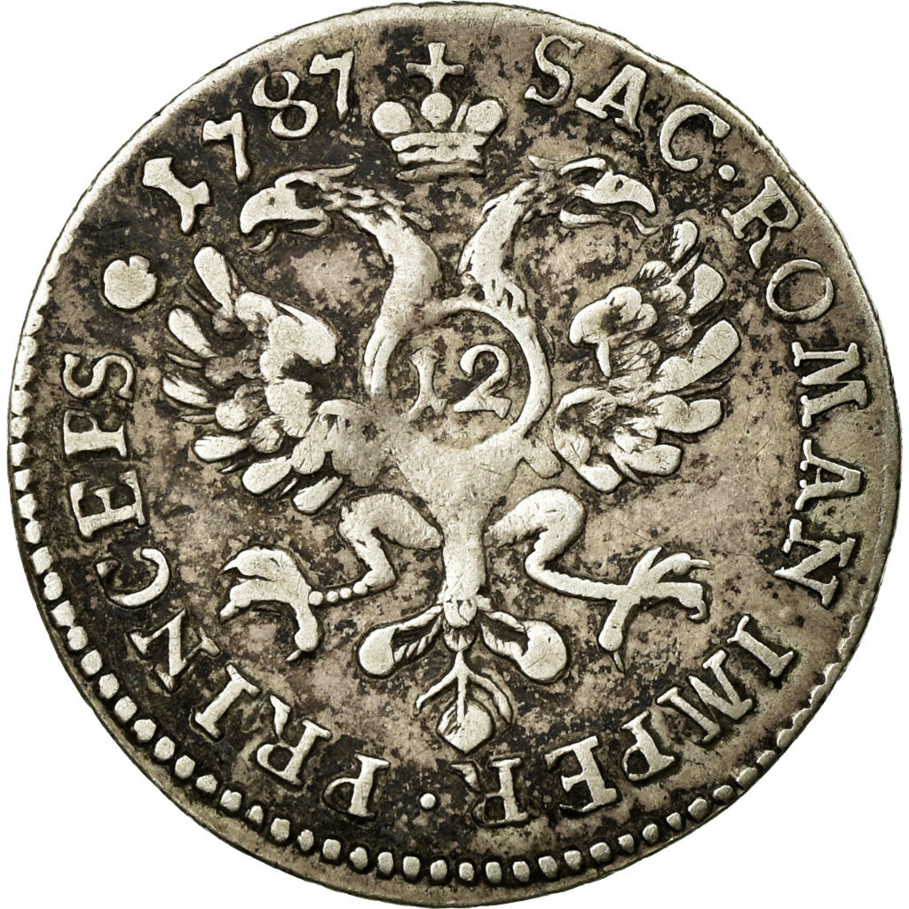 Coin, SWISS CANTONS, BASEL, Joseph Sigismund, 12 Kreuzer, 1787, Basel