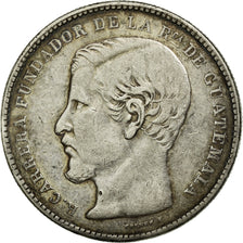 Moneda, Guatemala, Rafael Carrera, Peso, 1867, BC+, Plata, KM:186.1