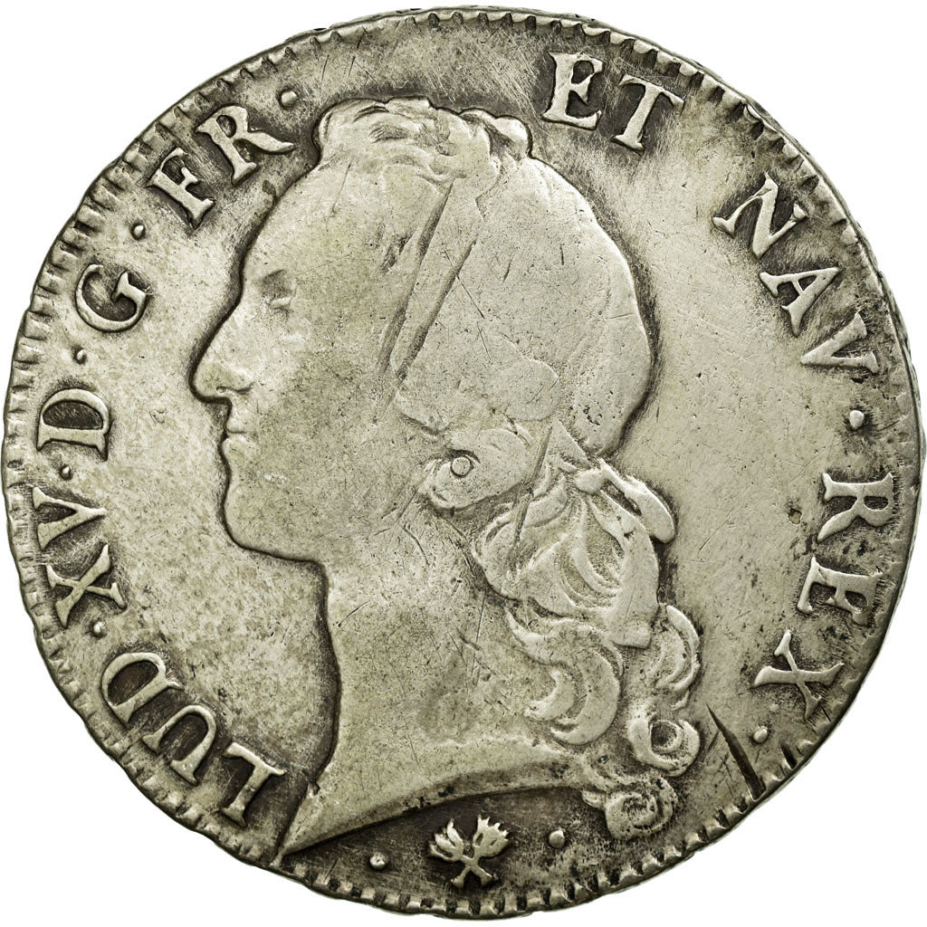 Moeda, França, Louis XV, Écu au bandeau, Ecu, 1770, Bayonne, VF(20-25), Prata
