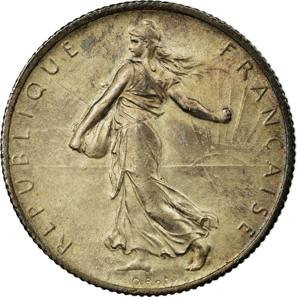 Coin, France, Semeuse, 2 Francs, 1914, Castelsarrasin, MS(60-62), Silver