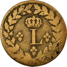 Moeda, França, Louis XVIII, Decime, 1815, Strasbourg, VF(30-35), Bronze