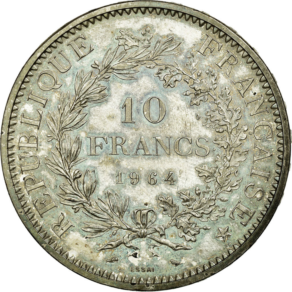 Coin, France, 10 Francs, 1964, Paris, ESSAI, MS(60-62), Silver, KM:E111