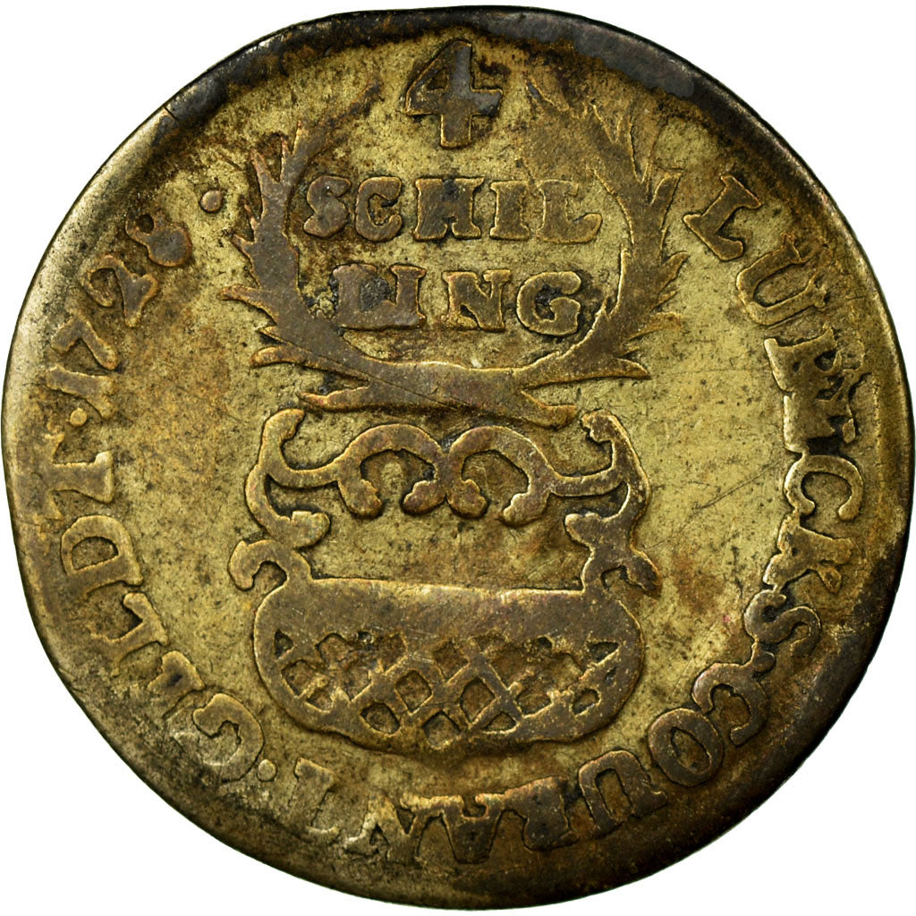 Münze, Deutsch Staaten, LUBECK, 4 Schilling, 1/8 Thaler, 1728, Lübeck, S