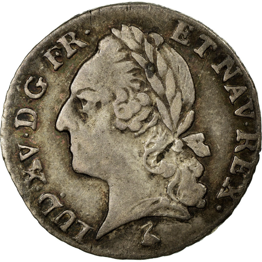 Coin, France, Louis XV, 1/20 Écu à la vieille tête (6 sols), 6 Sols, 1/20