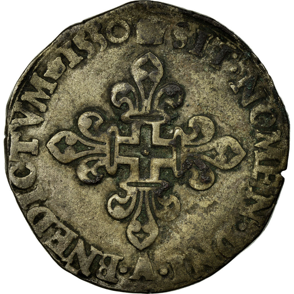 Moneda, Francia, Gros de Nesle, 1550, Paris, BC+, Plata, Sombart:4456