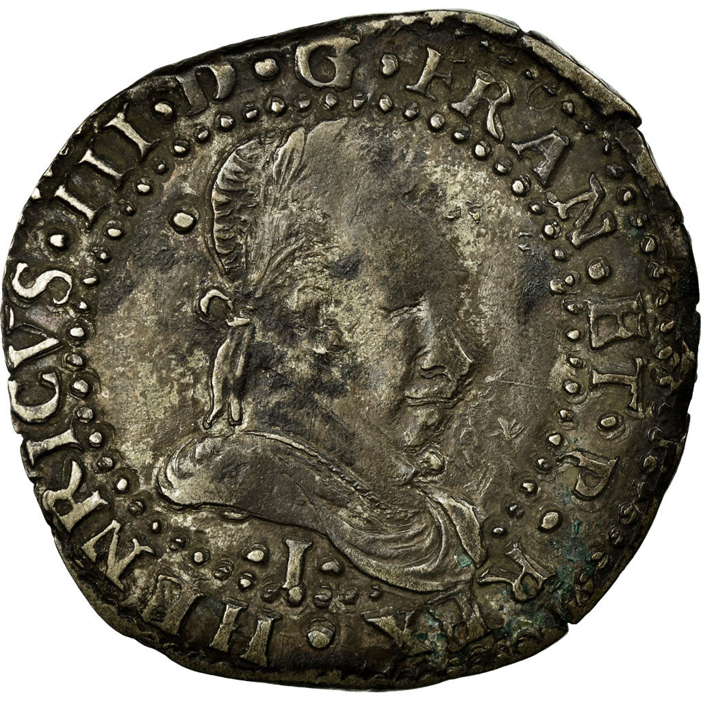 Monnaie, France, Henri III, Demi Franc, 1587, Limoges, TB+, Argent, Sombart:4716