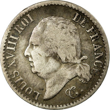 Coin, France, Louis XVIII, Louis XVIII, 1/4 Franc, 1817, Rouen, VF(20-25)