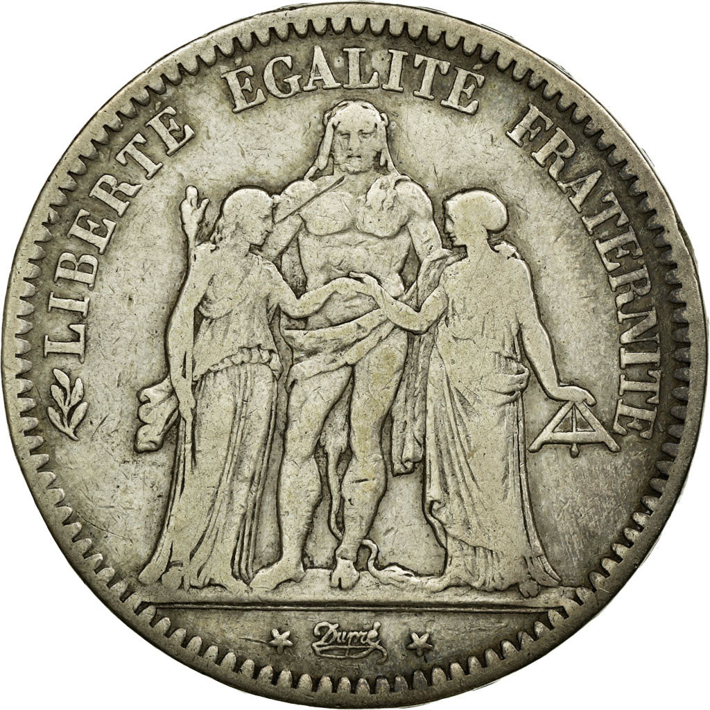 Coin, France, Hercule, 5 Francs, 1849, Strasbourg, VF(20-25), Silver, KM:756.2