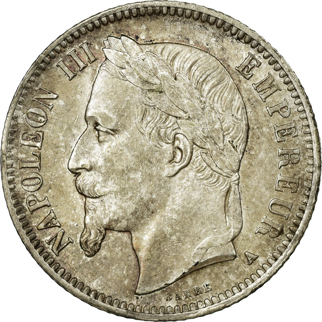 Monnaie, France, Napoleon III, Napoléon III, Franc, 1868, Paris, SUP, Argent