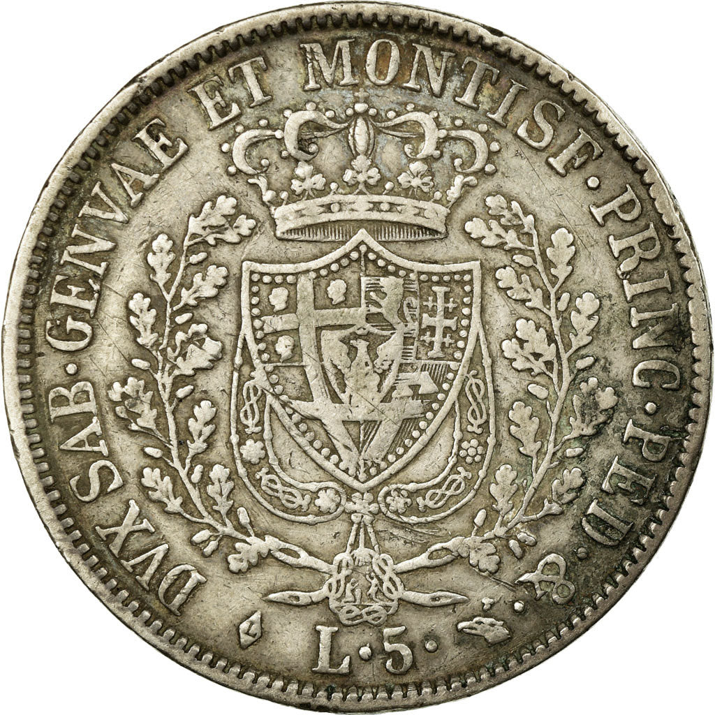 Coin, ITALIAN STATES, SARDINIA, Carlo Felice, 5 Lire, 1829, Torino, EF(40-45)