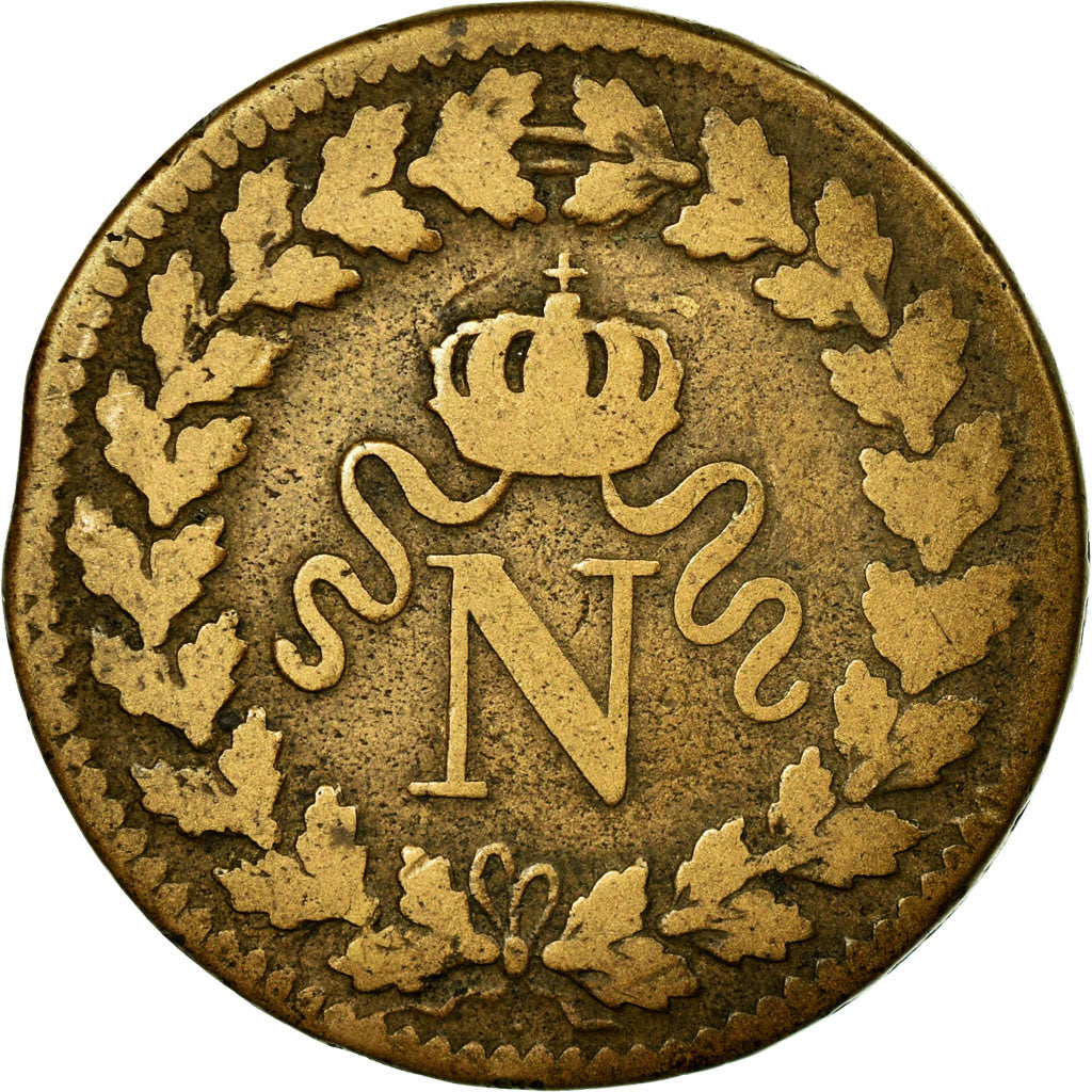 Monnaie, France, Napoleon I, Decime, 1815, Strasbourg, TB, Bronze, Gadoury:195e
