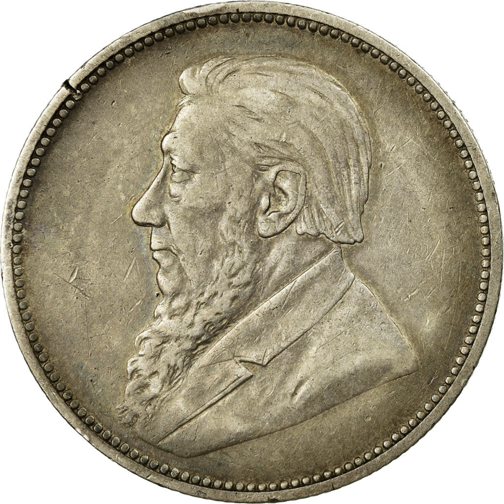 Coin, South Africa, 2 Shillings, 1896, AU(50-53), Silver, KM:6