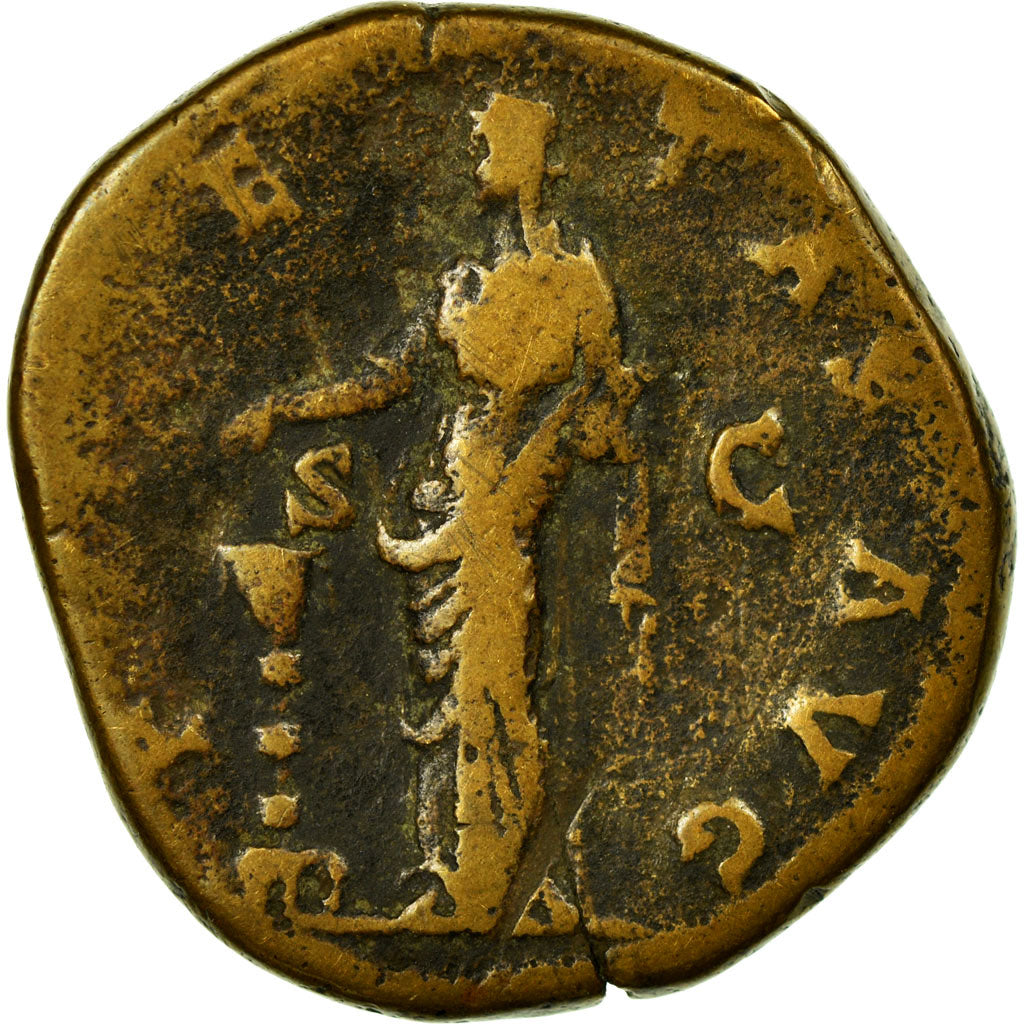 Coin, Faustina I, Dupondius, post 141, Roma, F(12-15), Copper, RIC:1192