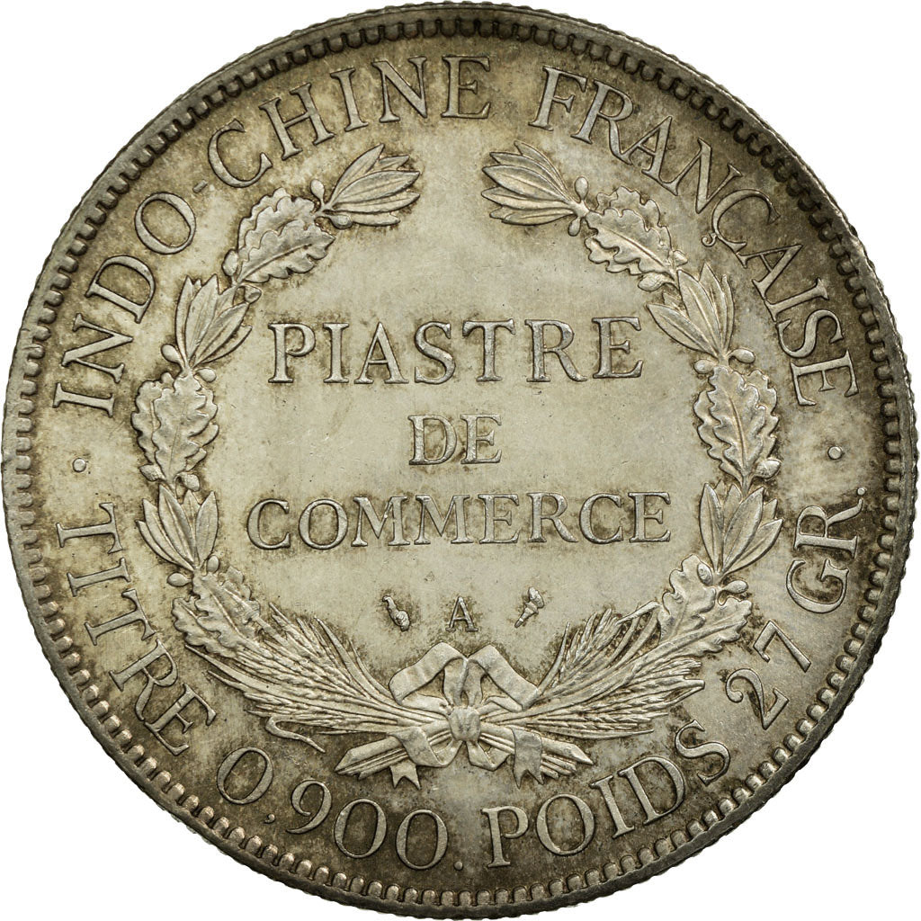Moneta, INDOCINA FRANCESE, Piastre, 1905, Paris, SPL, Argento, KM:5a.1