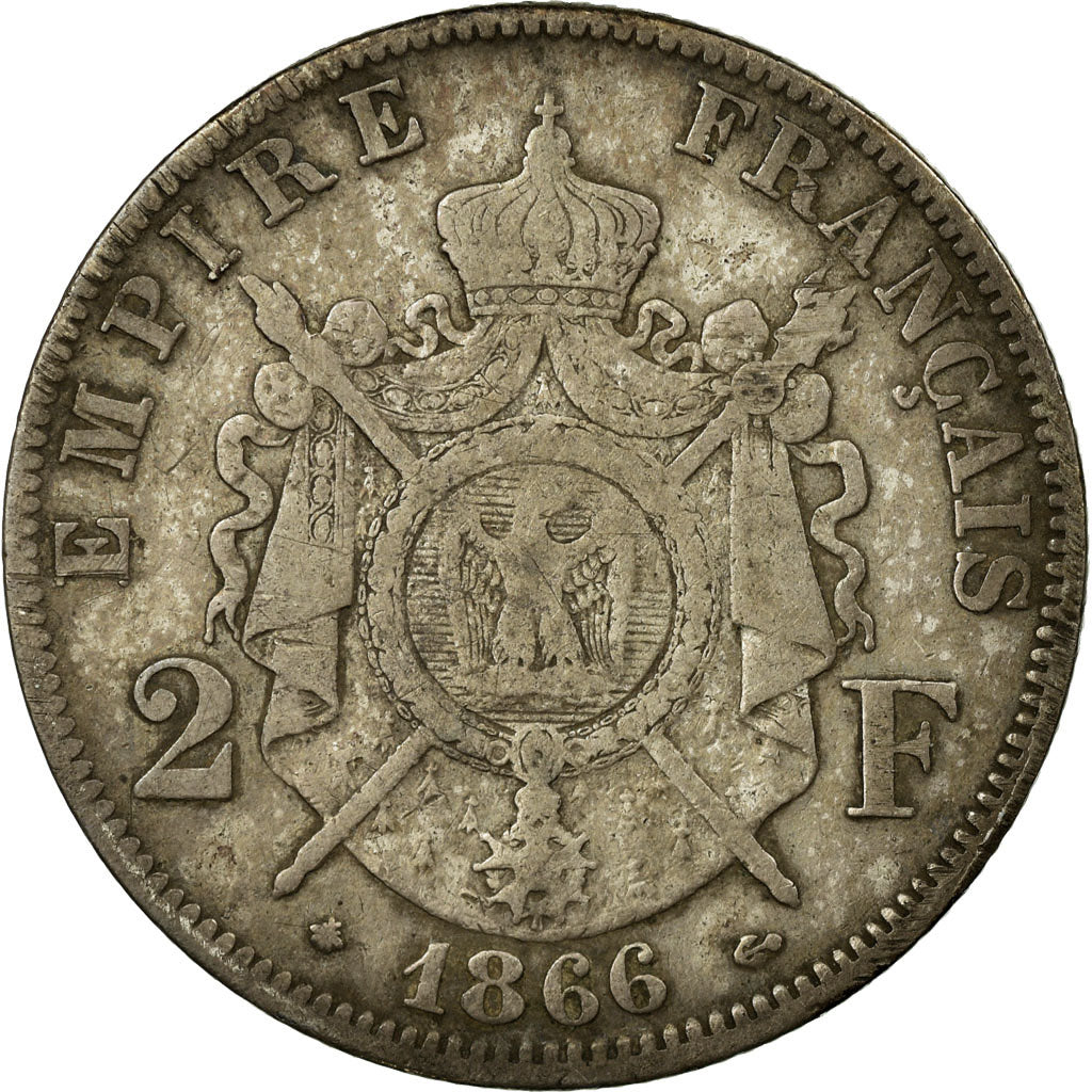 Münze, Frankreich, Napoleon III, Napoléon III, 2 Francs, 1866, Paris, SGE+