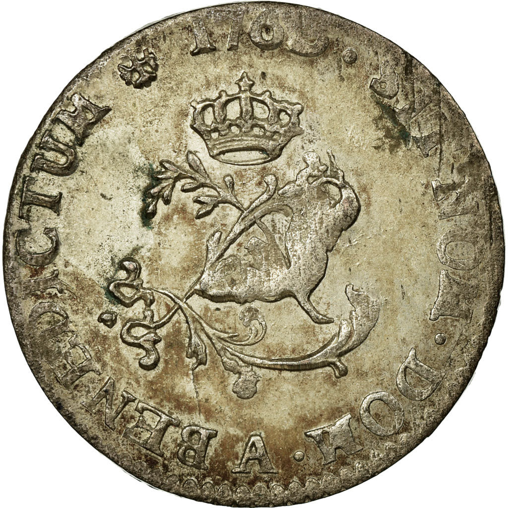 Moneta, Francia, Louis XV, Double sol (2 sous) en billon, 2 Sols, 1764, Paris
