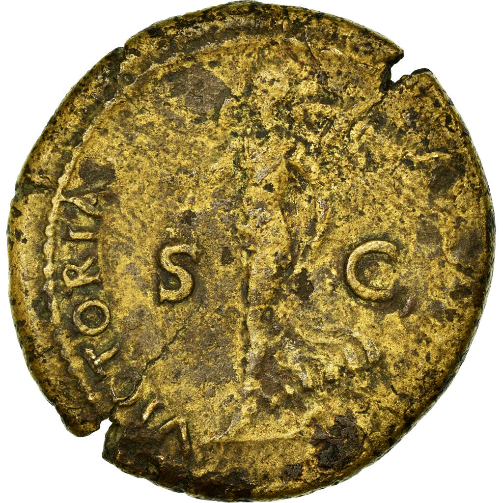 Coin, Nero, As, 66, Lyon - Lugdunum, VF(30-35), Copper, RIC:523