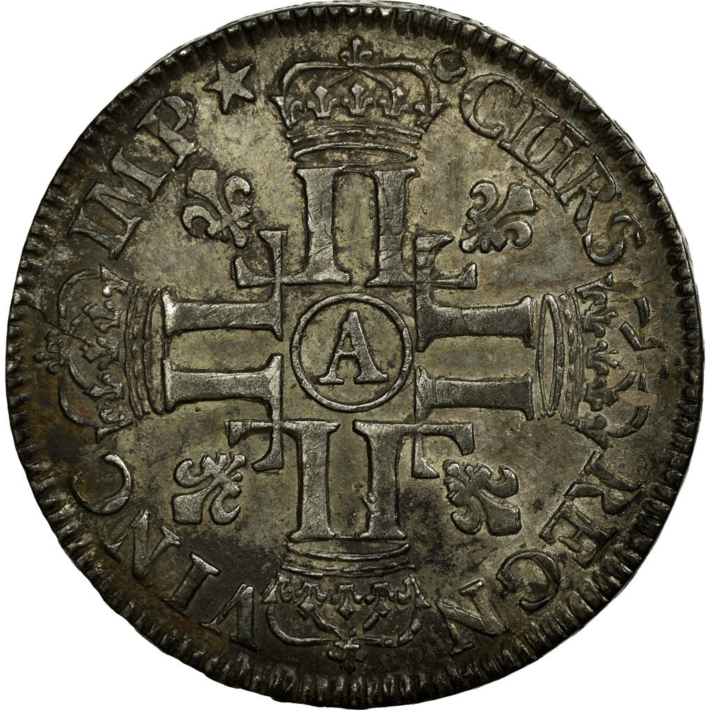Coin, France, Louis XIV, 1/2 Écu aux 8 L, 1/2 Ecu, 1690, Paris, AU(50-53)