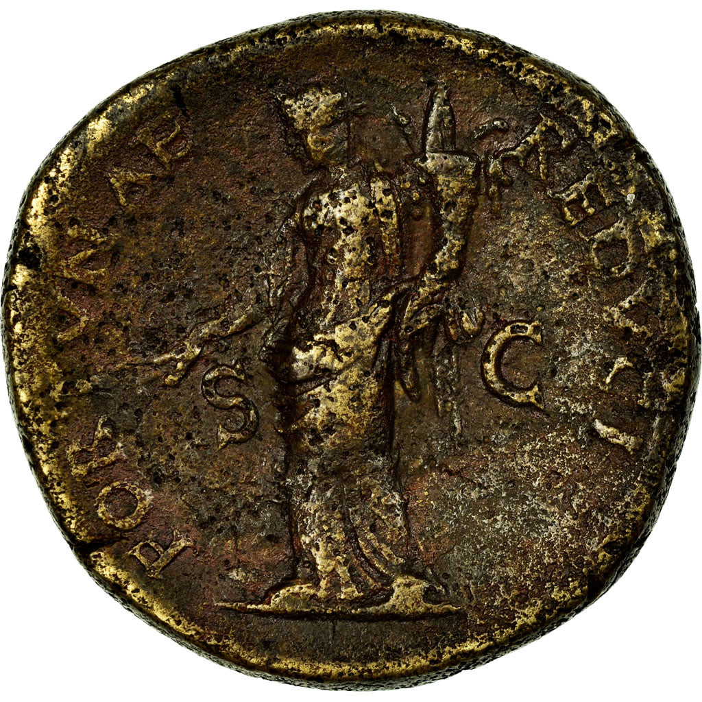 Moneta, Vespasian, As, 77-78, Lyon - Lugdunum, MB+, Rame, RIC:1217
