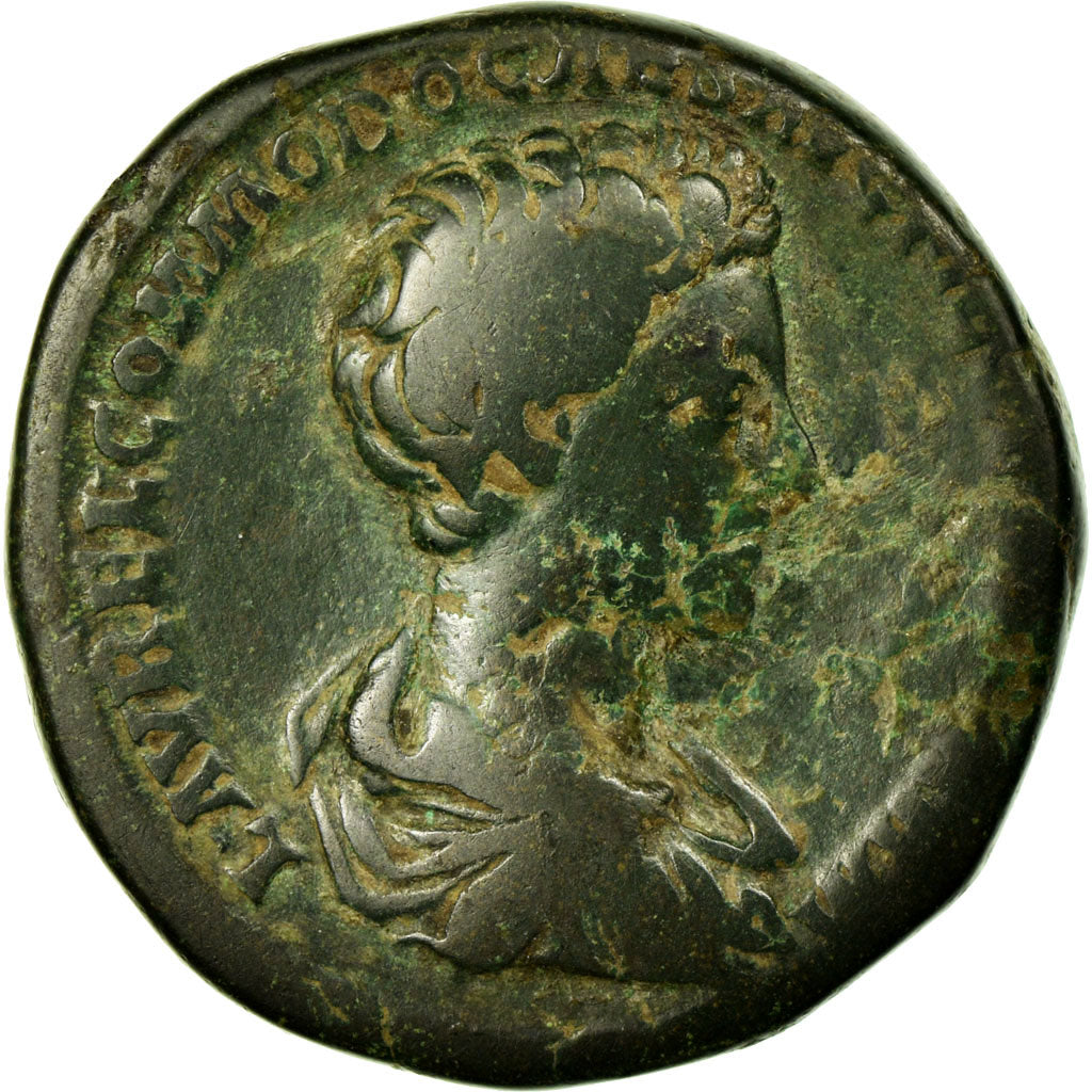 Coin, Commodus, Sestertius, 166-177, Roma, Rare, VF(30-35), Bronze, RIC:1525