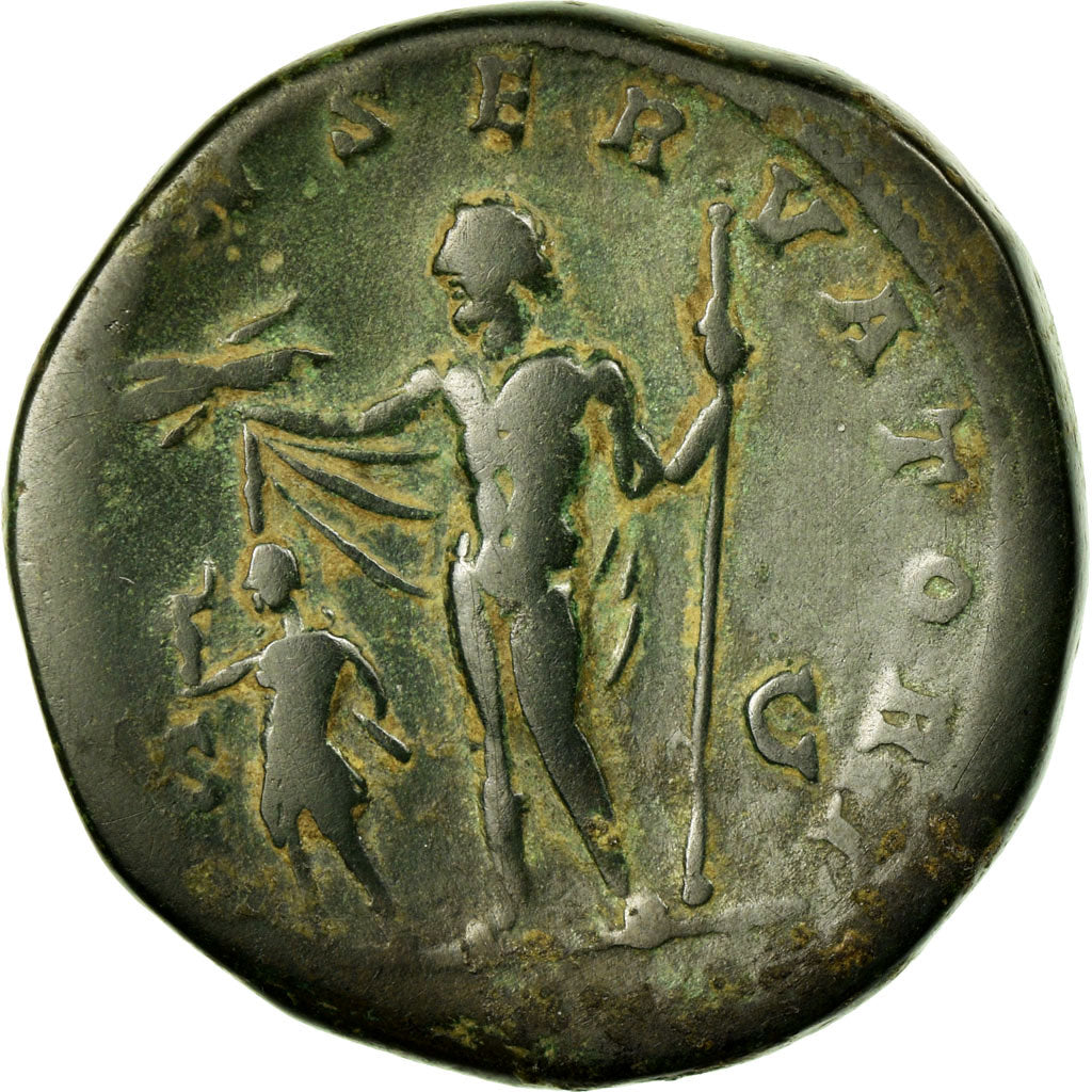 Coin, Commodus, Sestertius, 166-177, Roma, Rare, VF(30-35), Bronze, RIC:1525