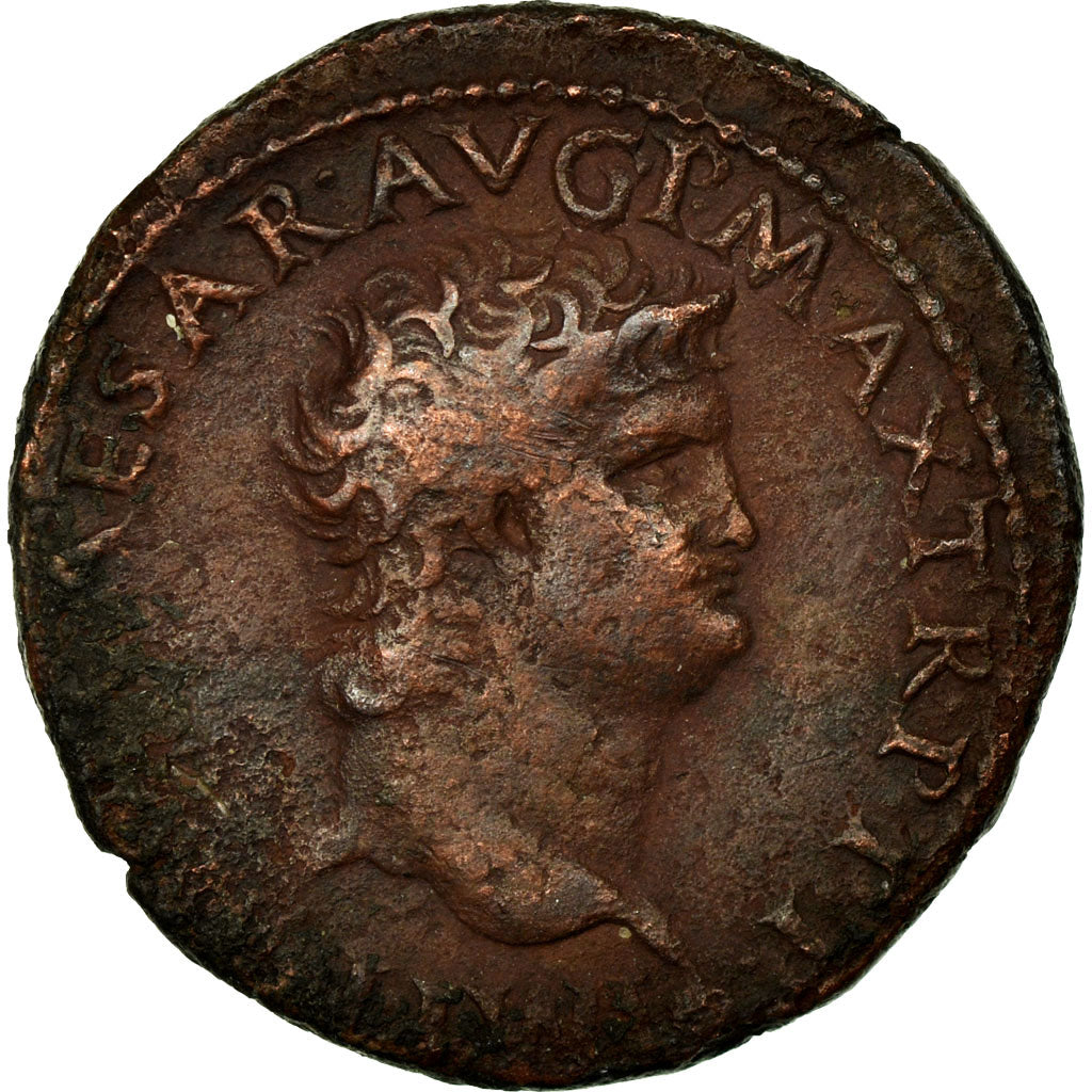 Coin, Nero, As, 66, Lyon - Lugdunum, EF(40-45), Copper, Cohen:103