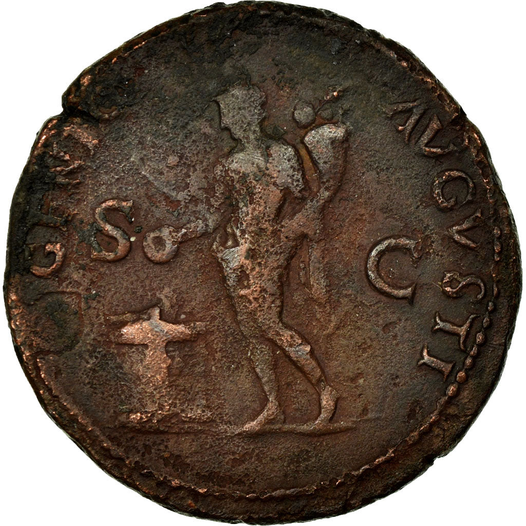 Coin, Nero, As, 66, Lyon - Lugdunum, EF(40-45), Copper, Cohen:103