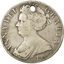 Coin, Great Britain, Anne, Crown, 1707, VF(20-25), Silver, KM:519.3