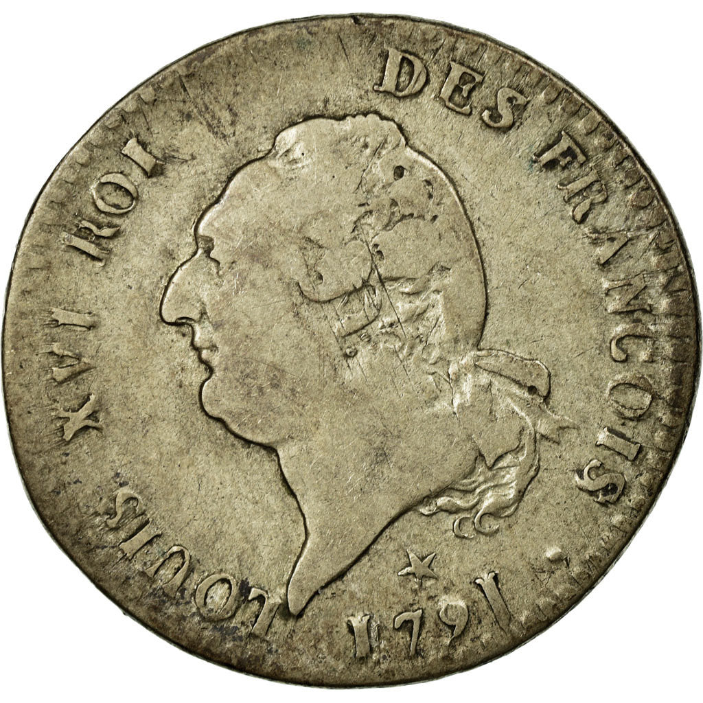 Monnaie, France, 15 sols françois, 15 Sols, 1/8 ECU, 1791, Lille, TB, Argent