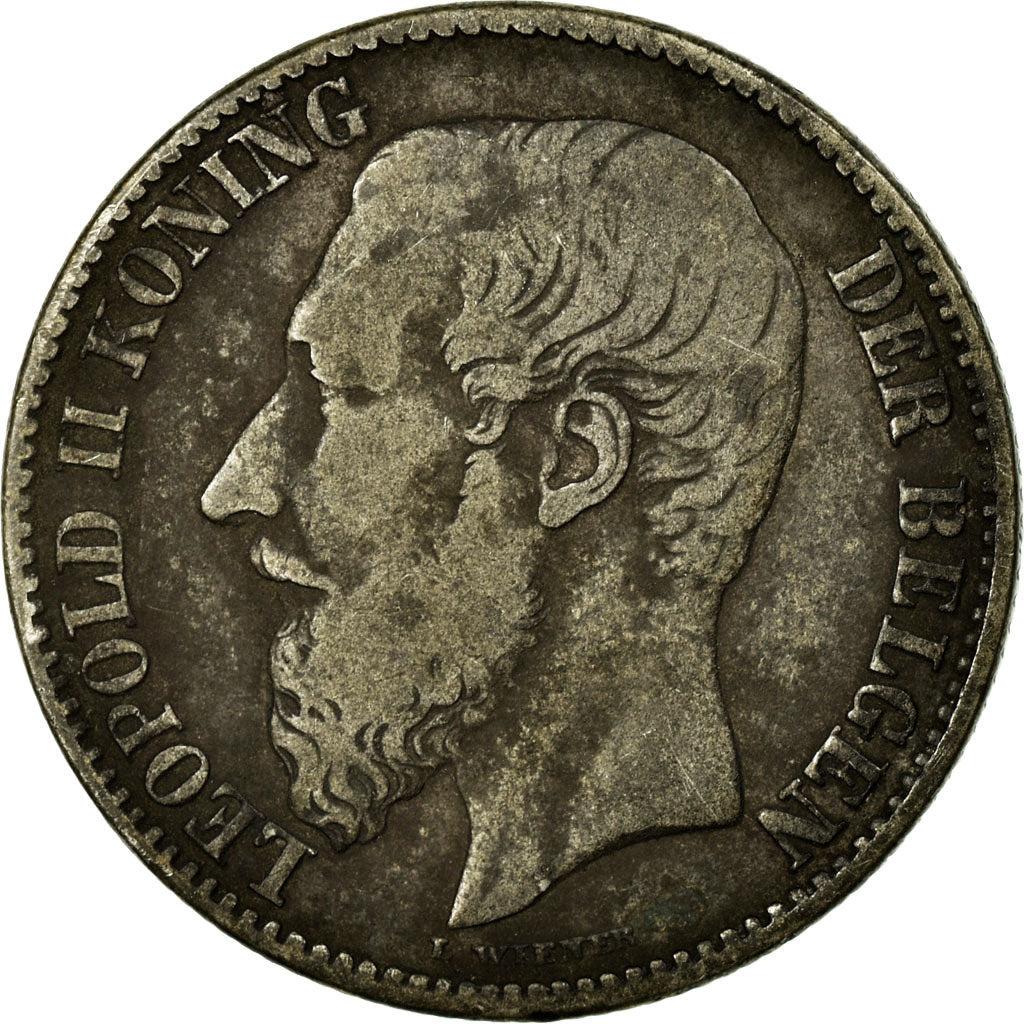Monnaie, Belgique, Leopold II, 2 Francs, 2 Frank, 1887, B+, Argent, KM:31