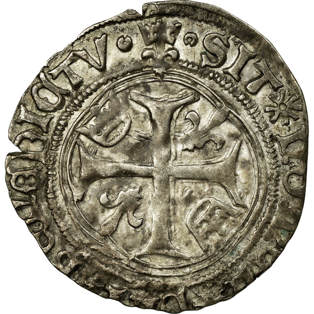 Coin, France, Louis XII, Blanc de Provence, Tarascon, EF(40-45), Billon