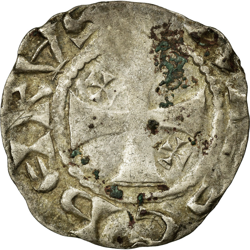 Coin, France, Picardie, Denarius, Corbie, VF(30-35), Silver, Boudeau:1909