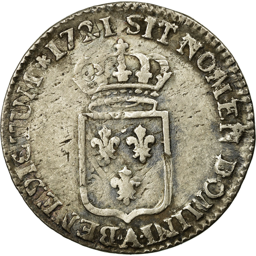 Coin, France, Louis XV, 1/6 Écu de France, 20 Sols, 1/6 ECU, 1721, Paris