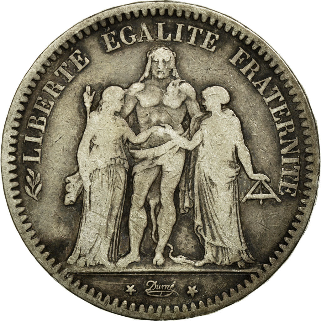 Coin, France, Hercule, 5 Francs, 1848, Paris, VF(20-25), Silver, KM:756.1