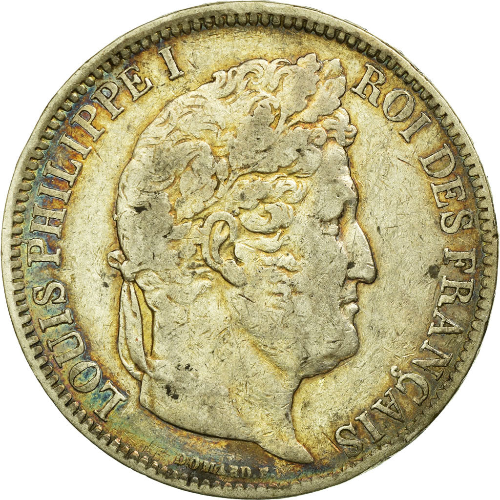 Coin, France, Louis-Philippe, 5 Francs, 1831, Lyon, VF(30-35), Silver, KM:735.4