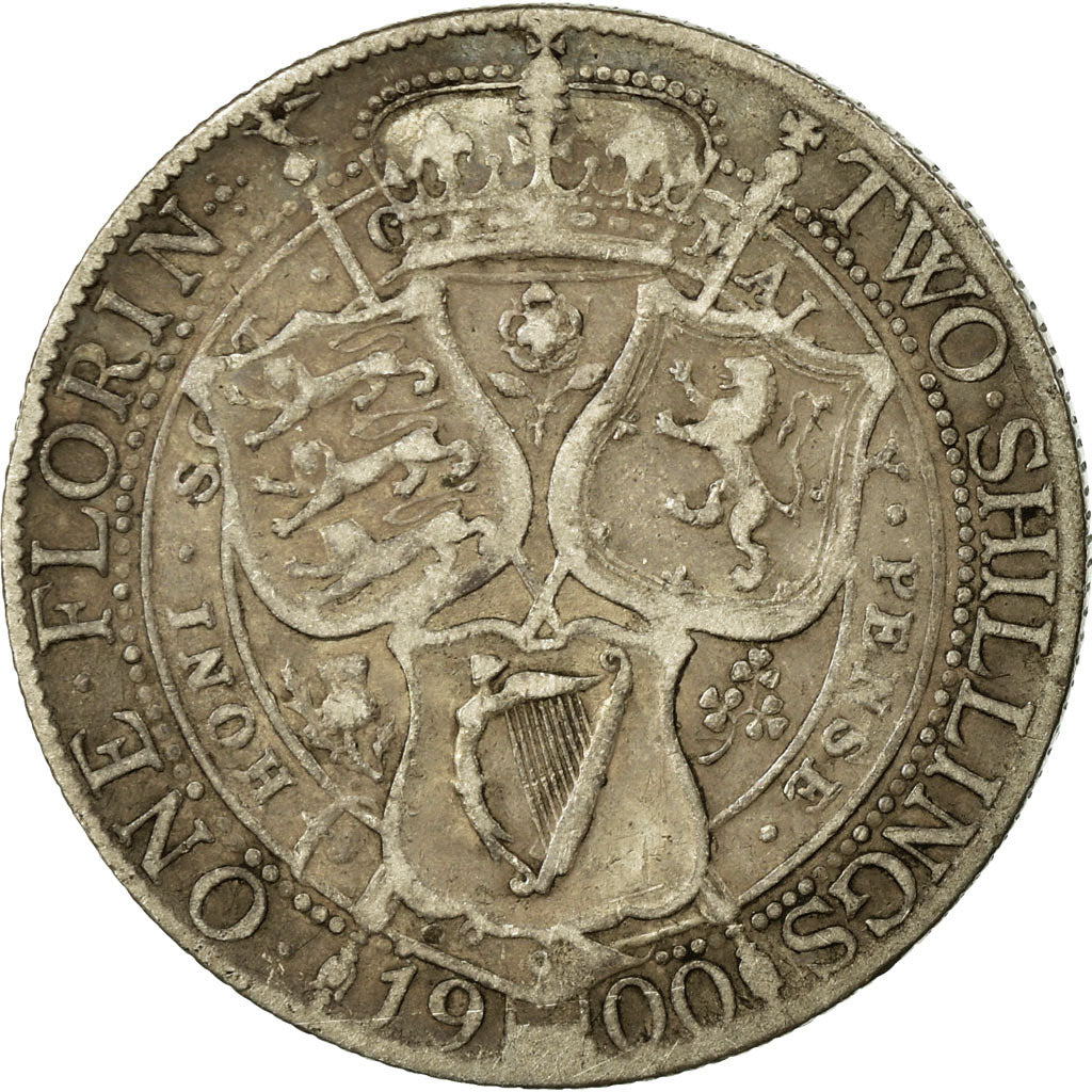 Coin, Great Britain, Victoria, Florin, Two Shillings, 1900, London, VF(20-25)