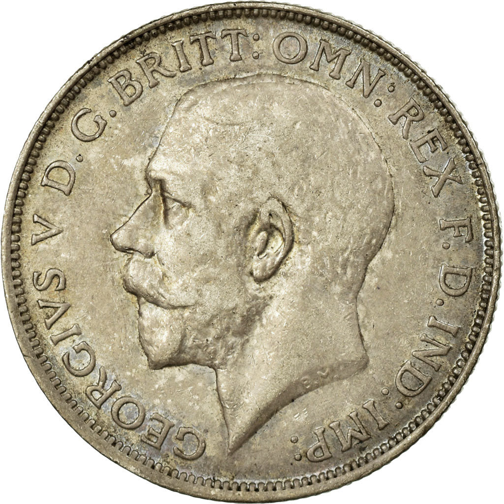Münze, Großbritannien, George V, Florin, Two Shillings, 1914, SS+, Silber