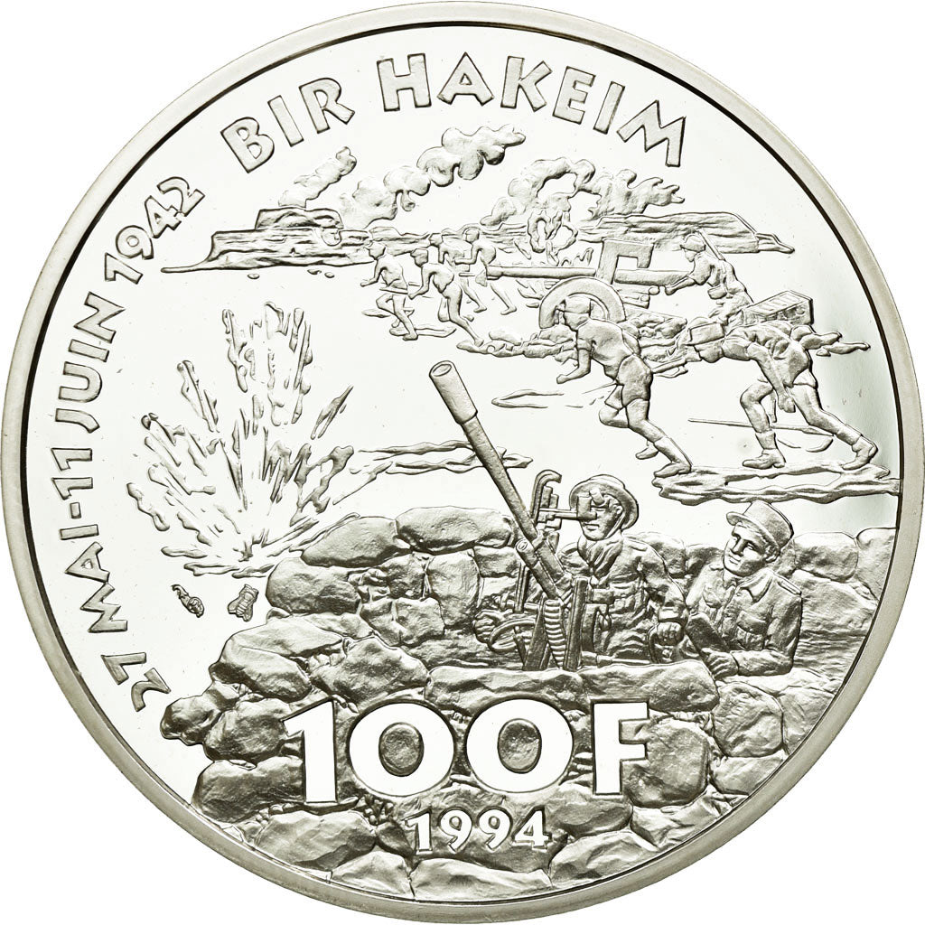Moneta, Francja, 100 Francs, 1994, Paris, MS(65-70), Srebro, KM:1040