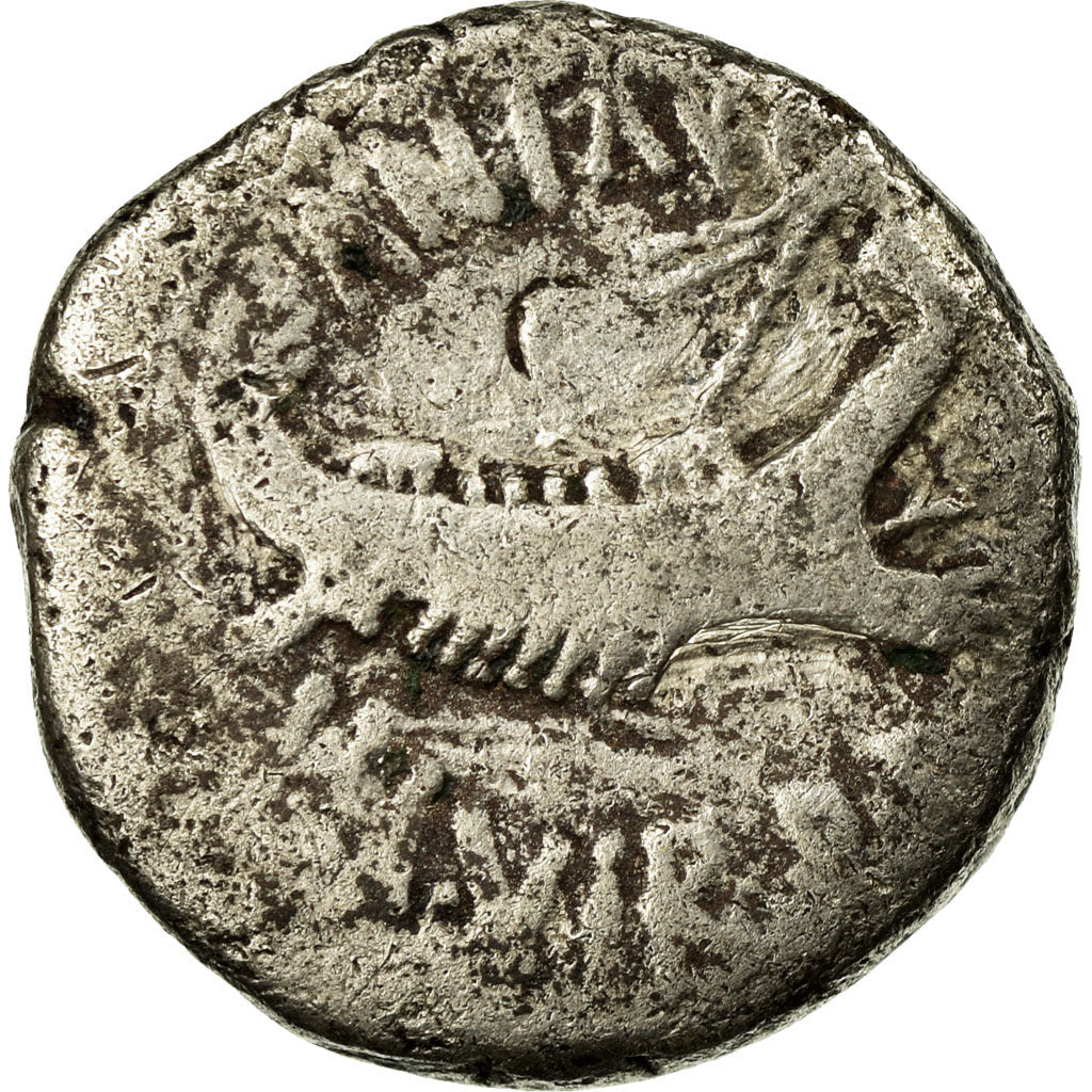 Coin, Marcus Antonius, Denarius, 32-31 BC, Traveling Mint, F(12-15), Silver