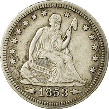 Moneta, Stati Uniti, Seated Liberty Quarter, Quarter, 1853, U.S. Mint