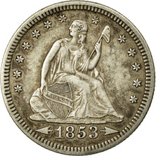 Coin, United States, Seated Liberty Quarter, Quarter, 1853, U.S. Mint