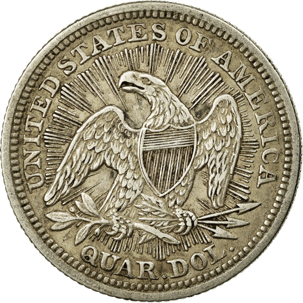 Coin, United States, Seated Liberty Quarter, Quarter, 1853, U.S. Mint