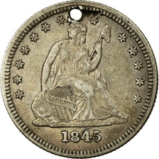 Coin, United States, Seated Liberty Quarter, Quarter, 1845, U.S. Mint