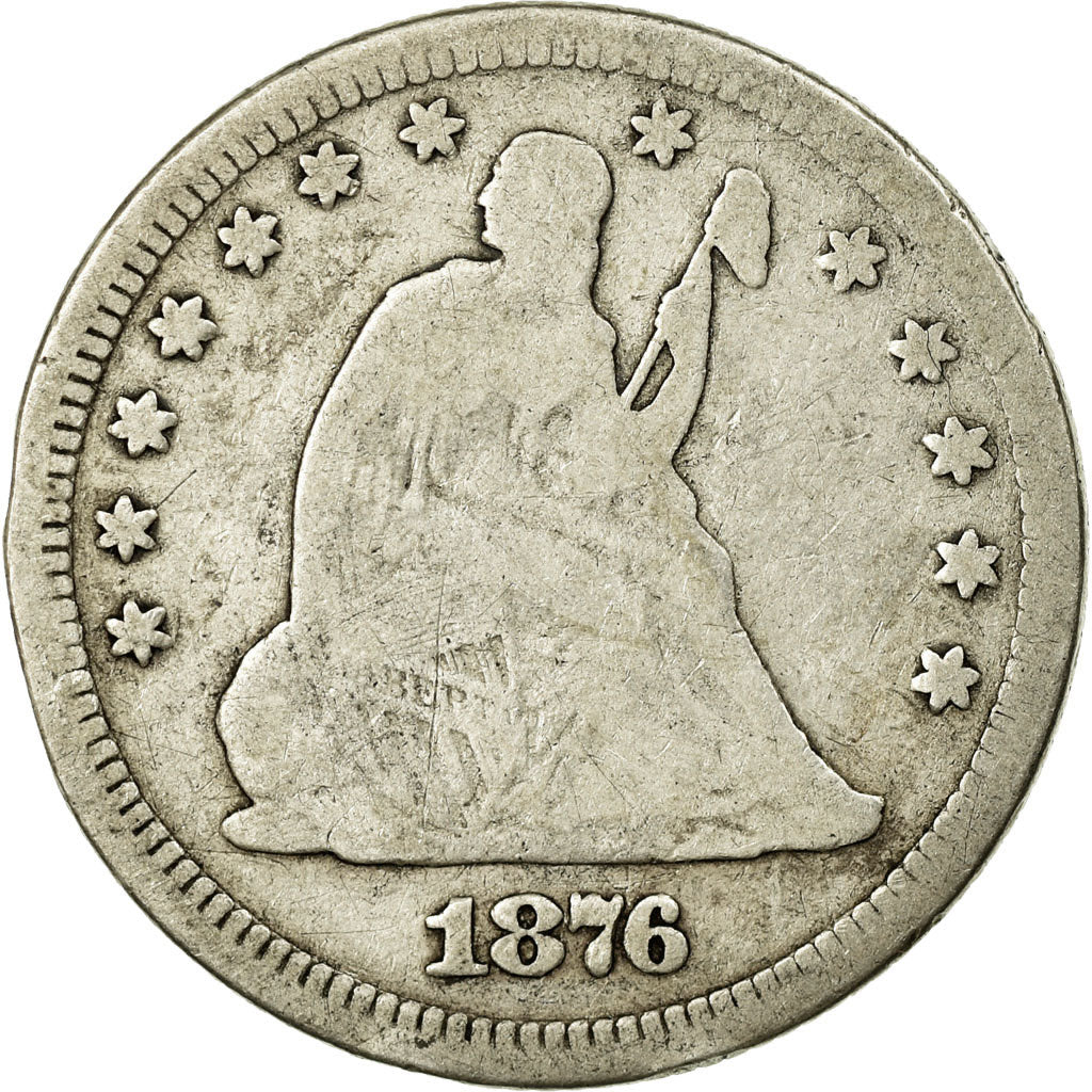 Moneta, Stati Uniti, Seated Liberty Quarter, Quarter, 1876, U.S. Mint